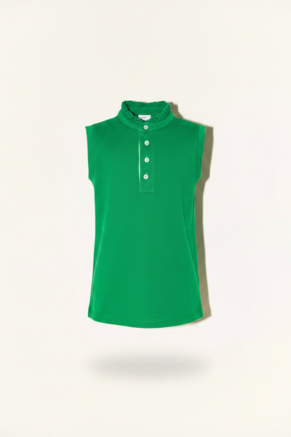 Green Knit Girl Polo T-Shirt