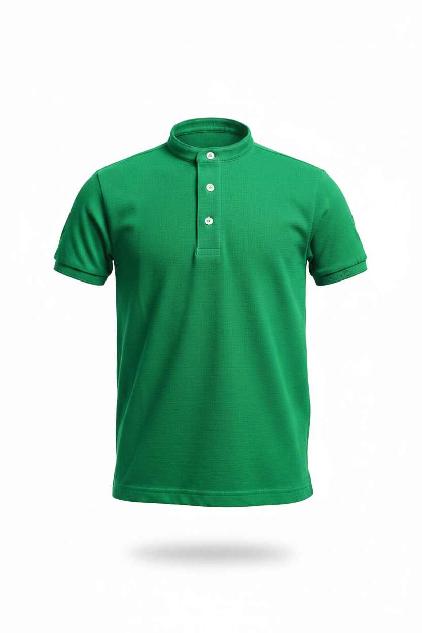 Green Knit Boy Polo T-Shirt