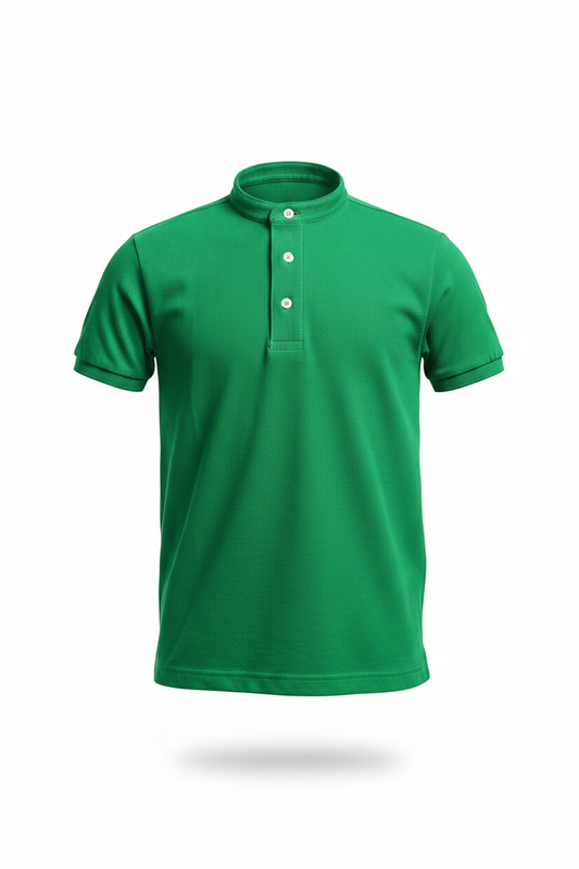 Green Knit Boy Polo T-Shirt