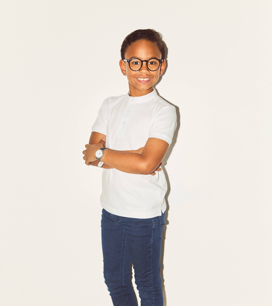 White Knit Boy Polo T-Shirt