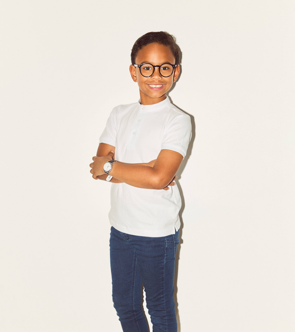 WHITE KNIT BOY POLO T-SHIRT