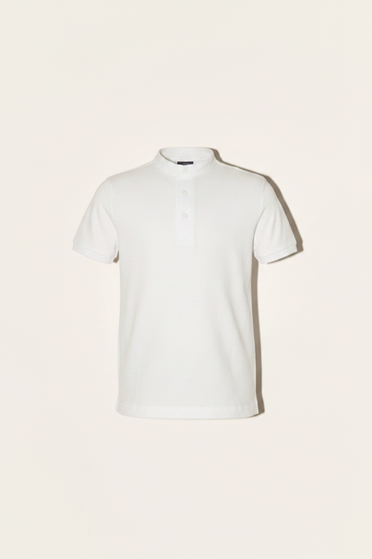 White Knit Boy Polo T-Shirt