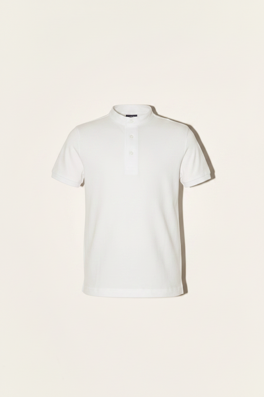 White Knit Boy Polo T-Shirt