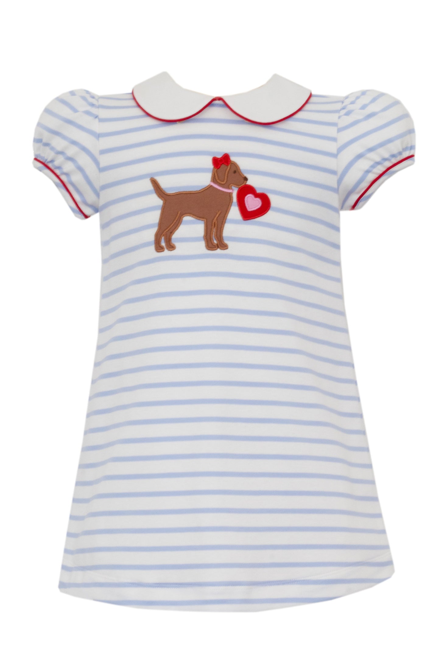 Valentine -Lt.Blue Stripe A -Line Dress