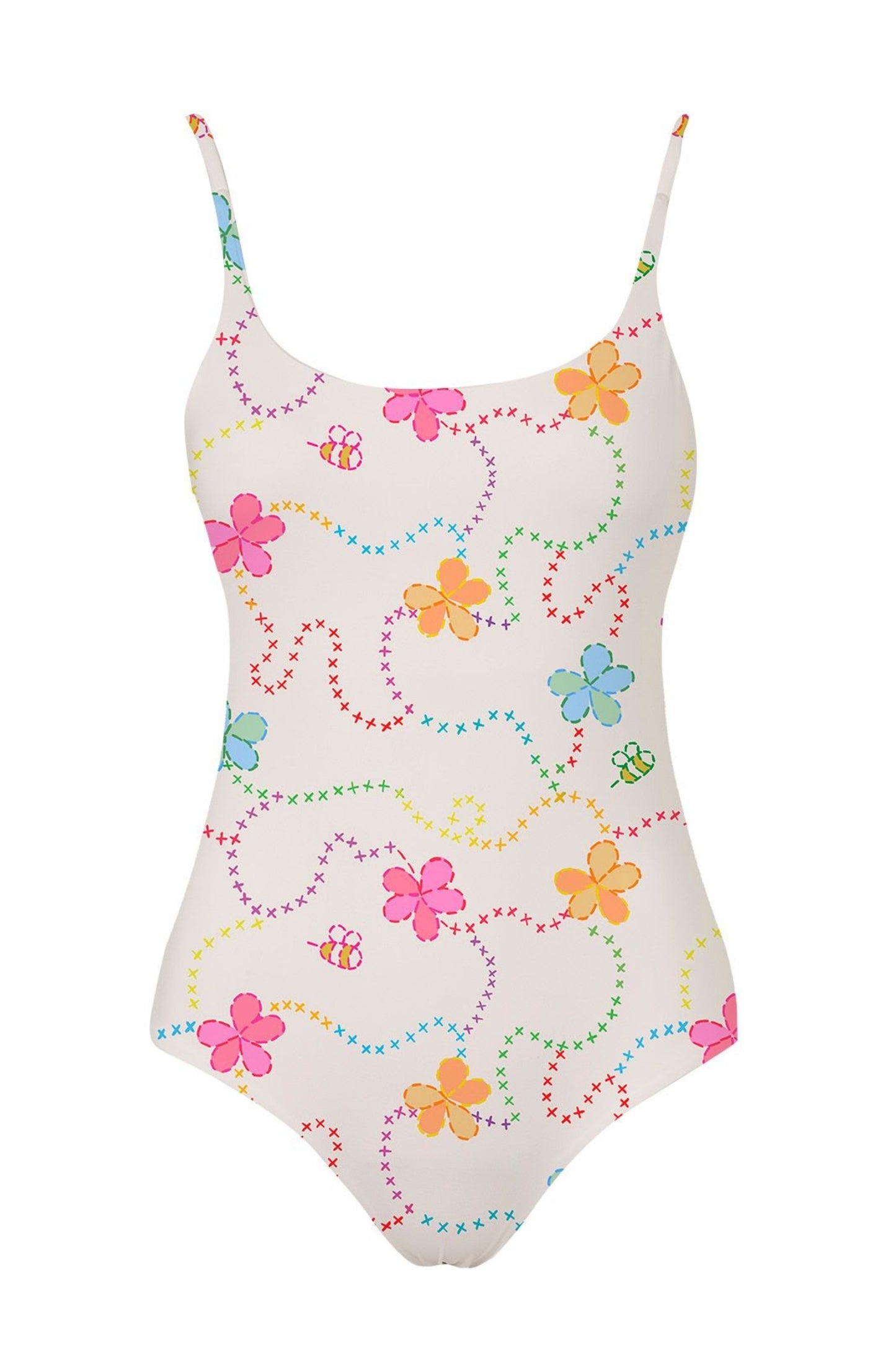 White Color Jardin - Adult Pool One Piece