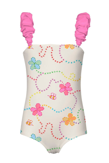 White Color Jardin - Bamba One Piece