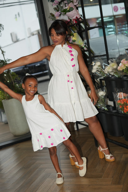 Mini Me White Garden Bloom Dress