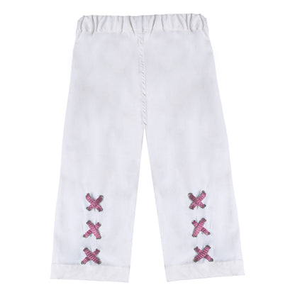 WHITE KISSIE PANTS