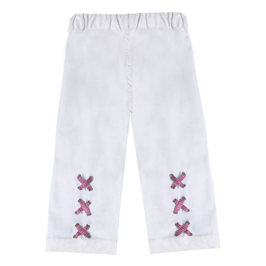 WHITE KISSIE PANTS