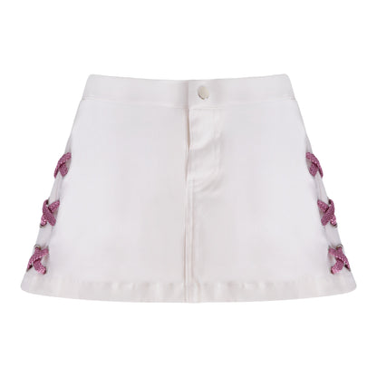 WHITE KISSIE SKIRT