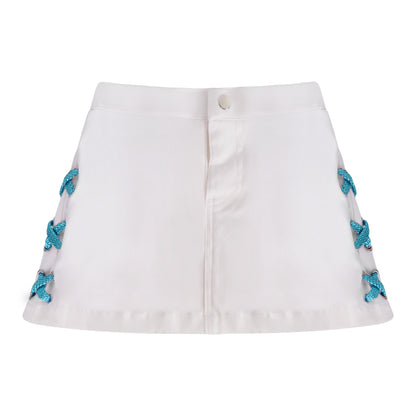 WHITE KISSIE SKIRT