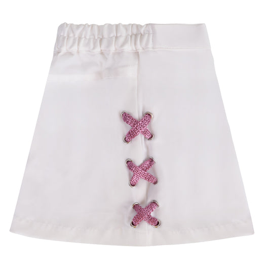 WHITE KISSIE SKIRT