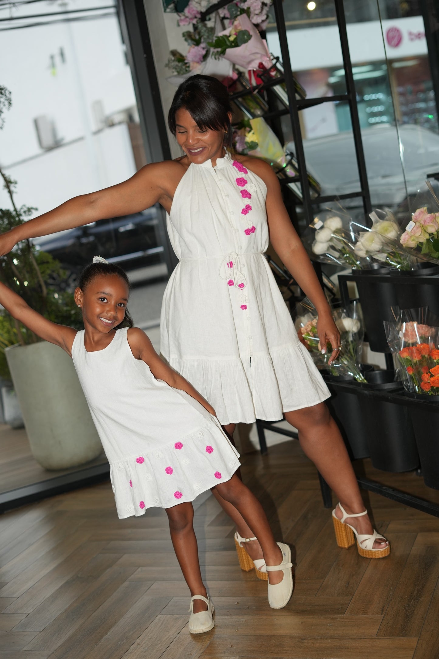 Mini Me White Garden Bloom Dress