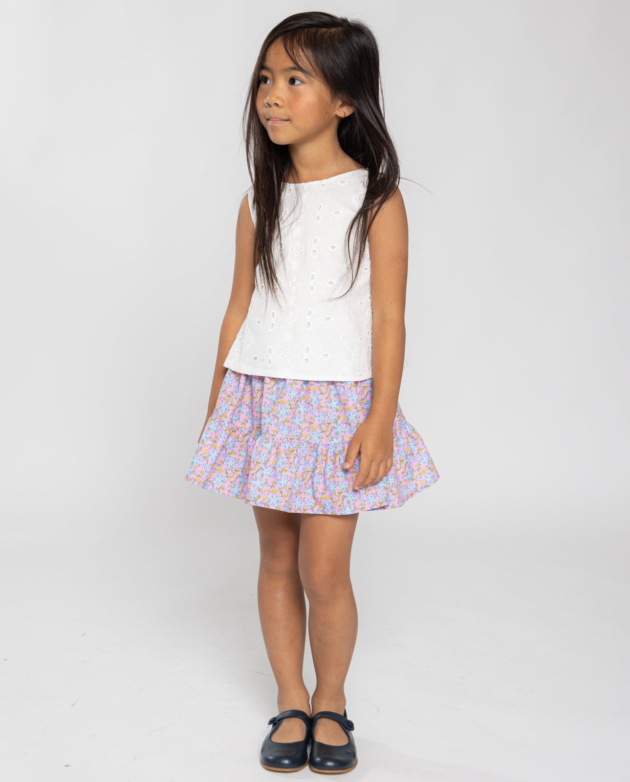 Falda Flor Azul