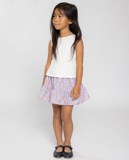 Falda Flor Azul