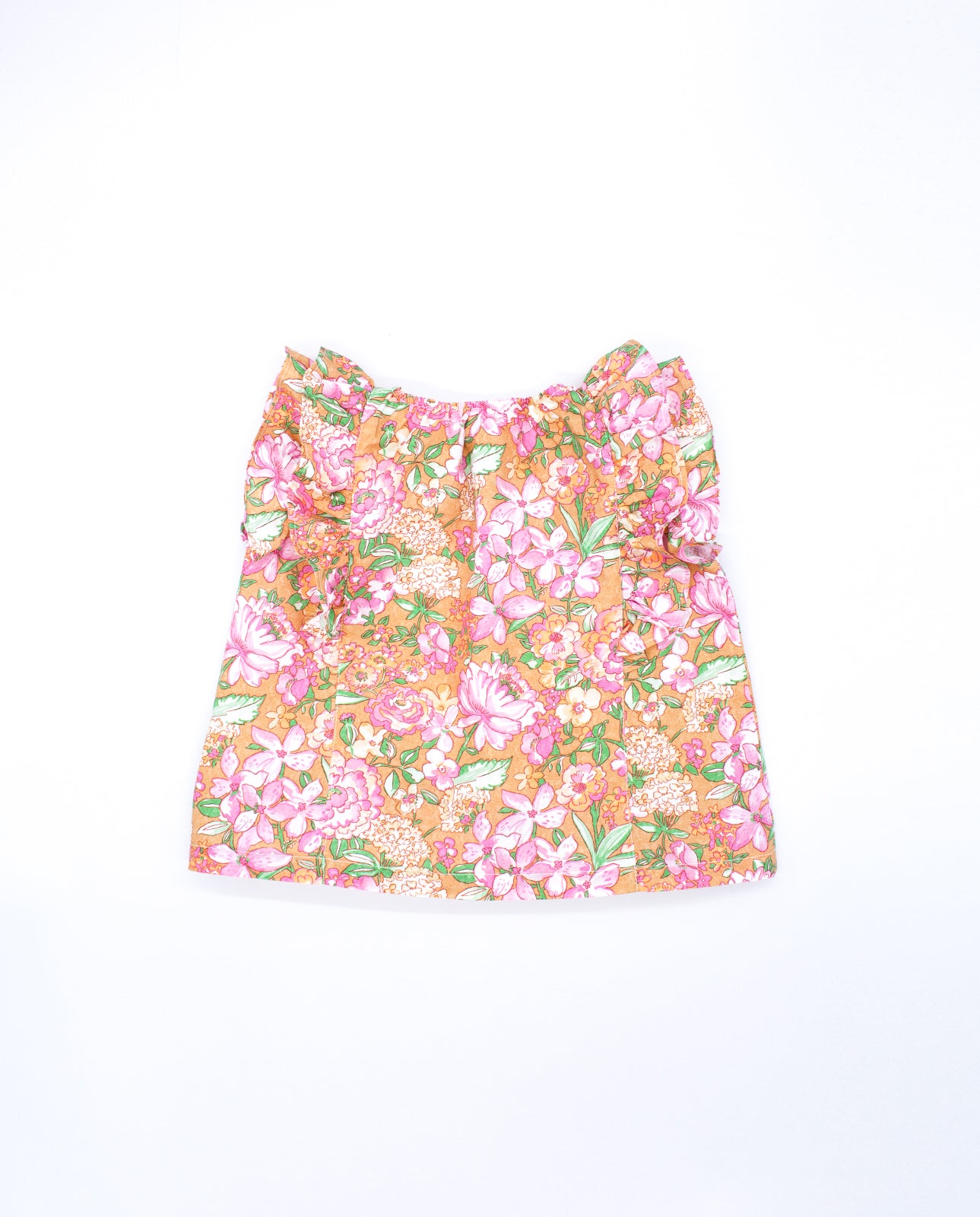 Blusa Ocre Flor Rosa