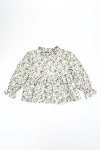 Viella Blouse Green Flowers