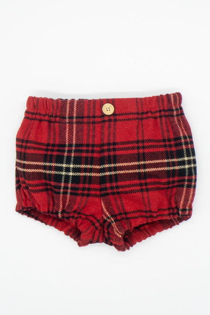 Set De Pantalon Bombacho Cuadros Rojos Tartan