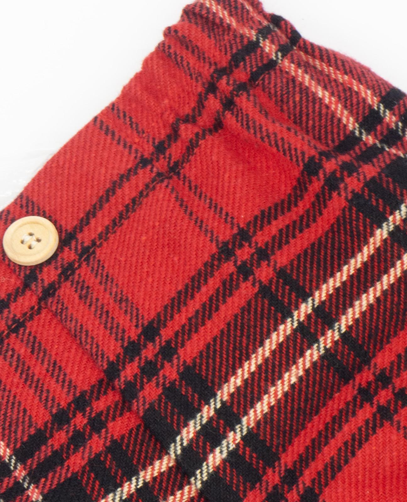 Set De Pantalon Bombacho Cuadros Rojos Tartan