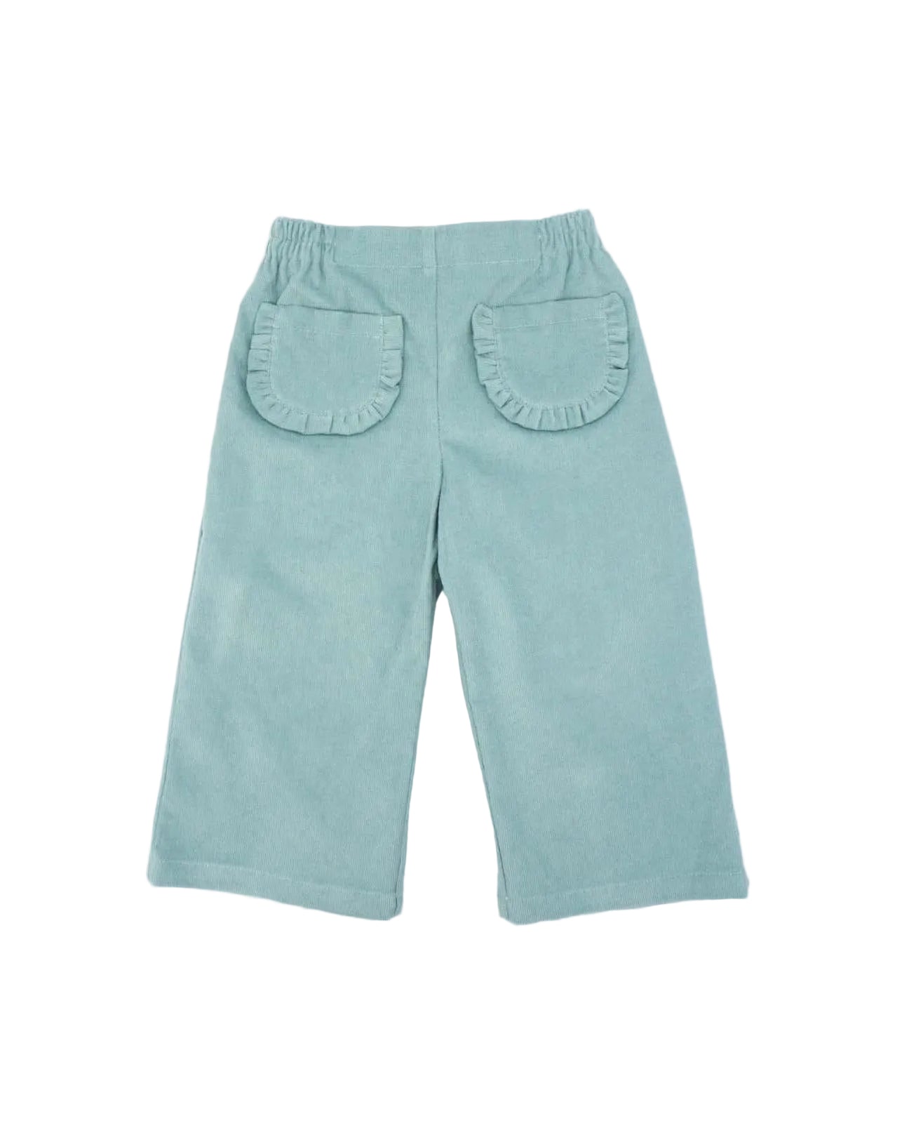 Pantalón De Micro Pana Menta