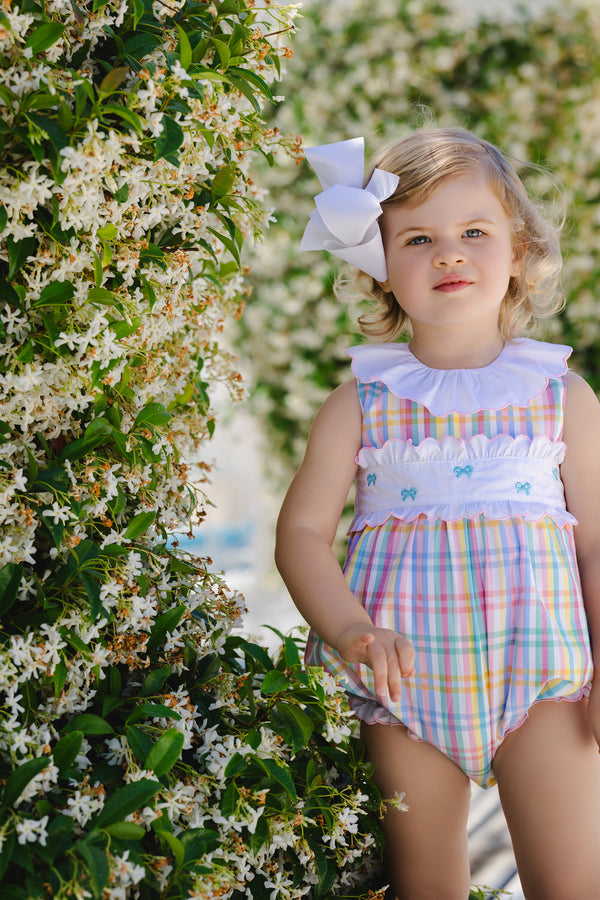Rainbow Gingham Romper